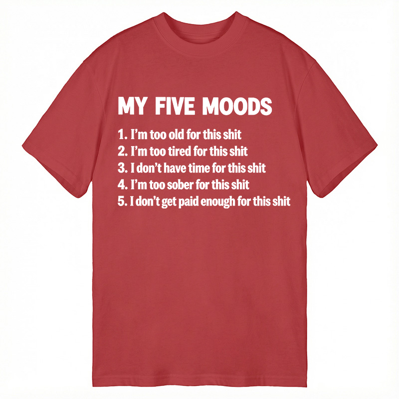 Modecanvas My Five Moods DTG Printing Classic T-Shirt-modecanvas