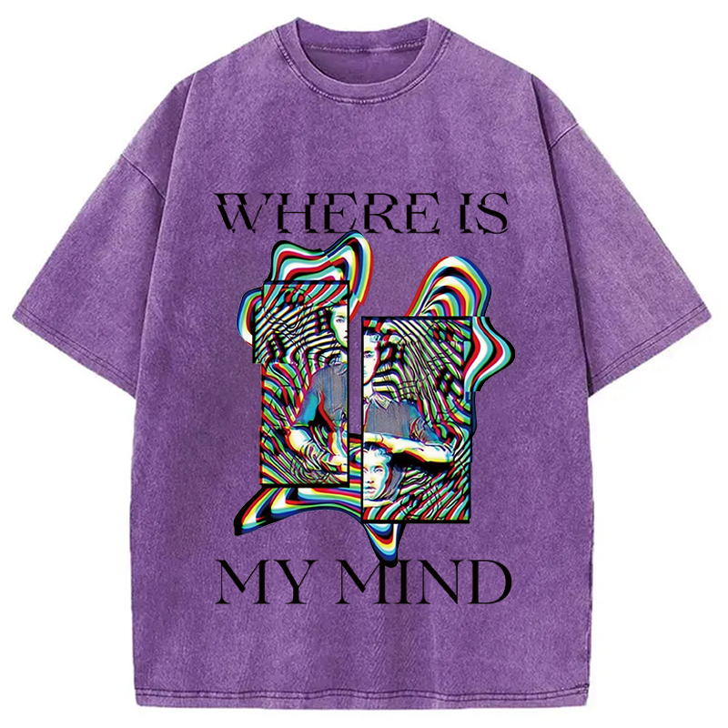 Modecanvas Where Is My Mind? DTG Printing Washed T-Shirt