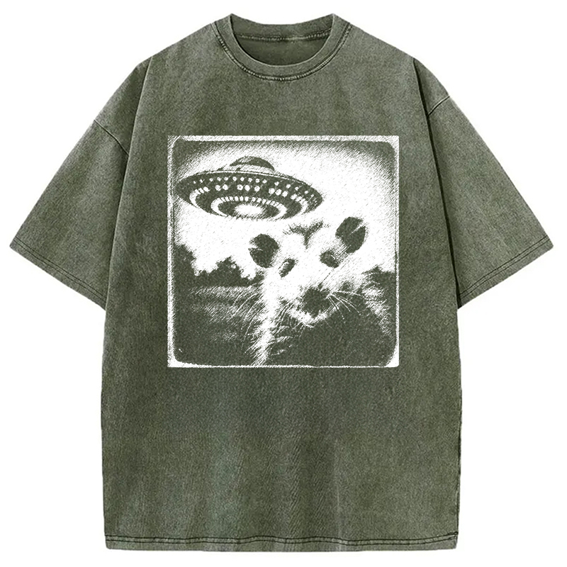 Modecanvas Where Is The Rat ? Washed T-Shirt