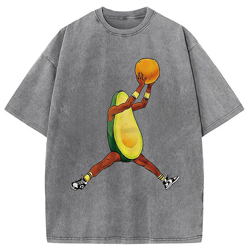 Modecanvas Avocado Basketball Washed T-Shirt