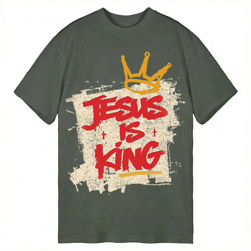 Modecanvas Jesus Is King DTG Printing Classic T-Shirt-modecanvas