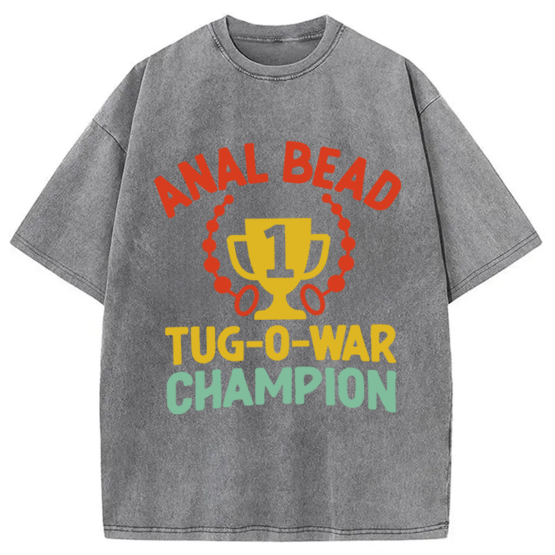Modecanvas Anal Bead Funny Humorous DTG Printing Washed T-Shirt