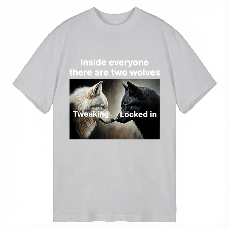 Modecanvas Inside Everyone There Are Two Wolves DTG Printing Classic T-Shirt-modecanvas