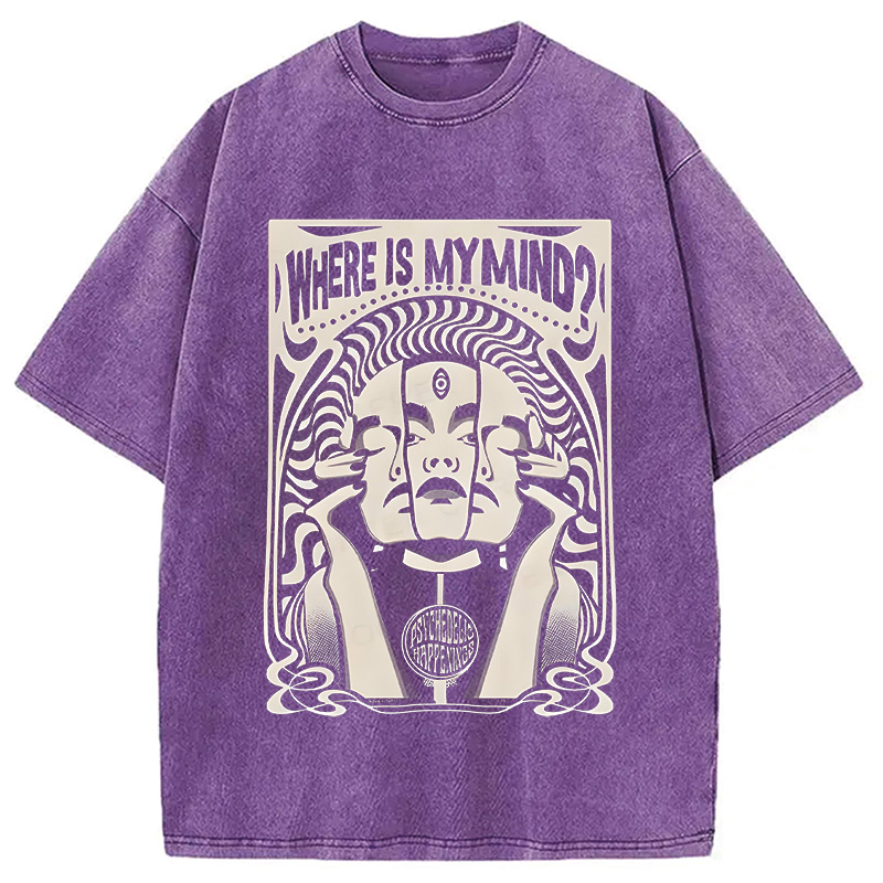 Modecanvas Where Is My Brain Washed T-Shirt-modecanvas