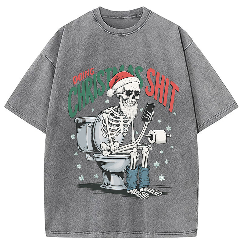 Modecanvas Doing Christmas Shit Washed T-Shirt