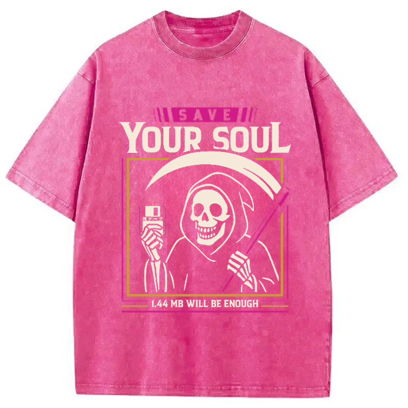 Modecanvas Store Your Soul Washed T-Shirt