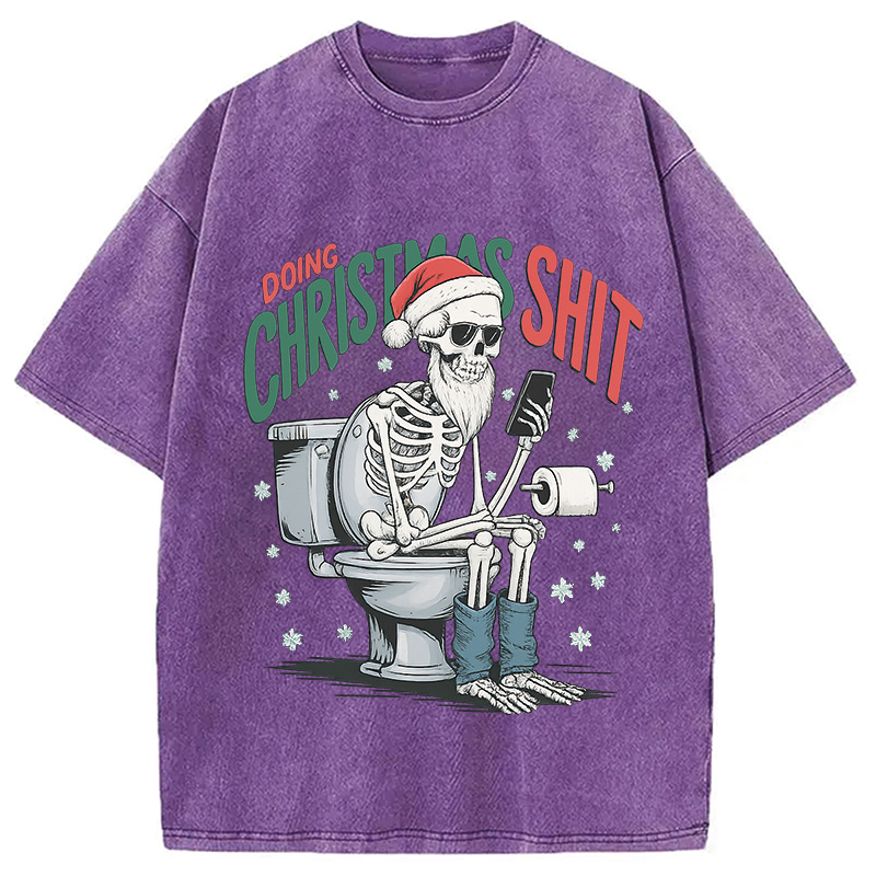 Modecanvas Doing Christmas Shit Washed T-Shirt