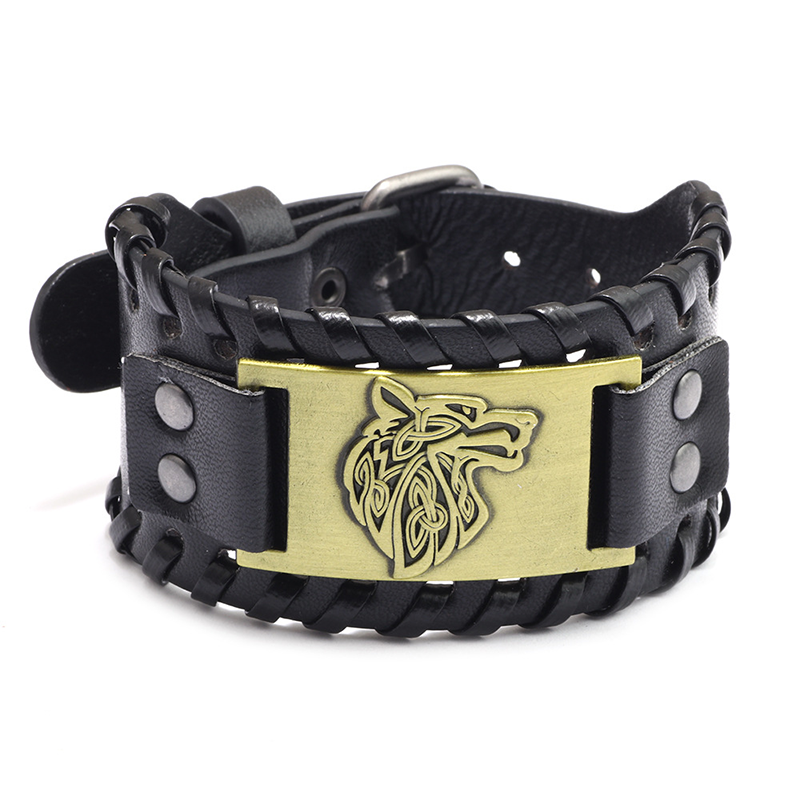 Modecanvas Wolf-Head Braided Bracelet-modecanvas