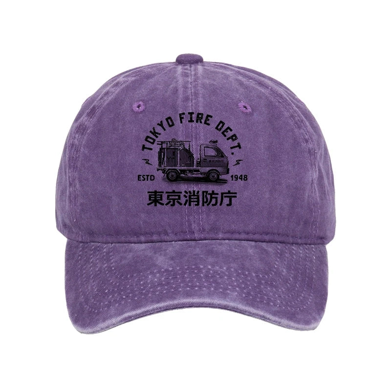 Modecanvas Tokyo Fire Dept Washed Cap-modecanvas