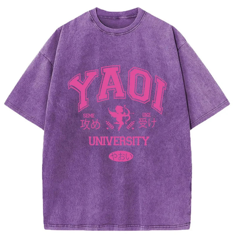 Modecanvas Yaoi University Washed T-Shirt