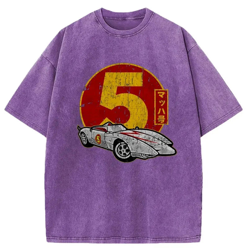 Modecanvas Speed Racer Japan Washed T-Shirt-modecanvas