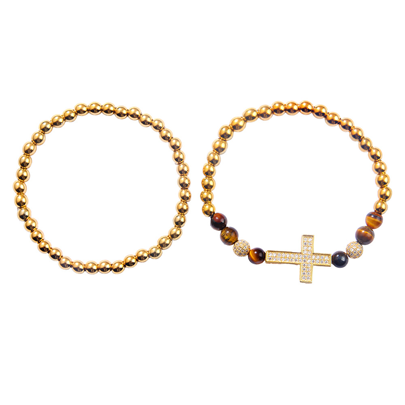 Modecanvas Zircon Cross Bracelet-modecanvas