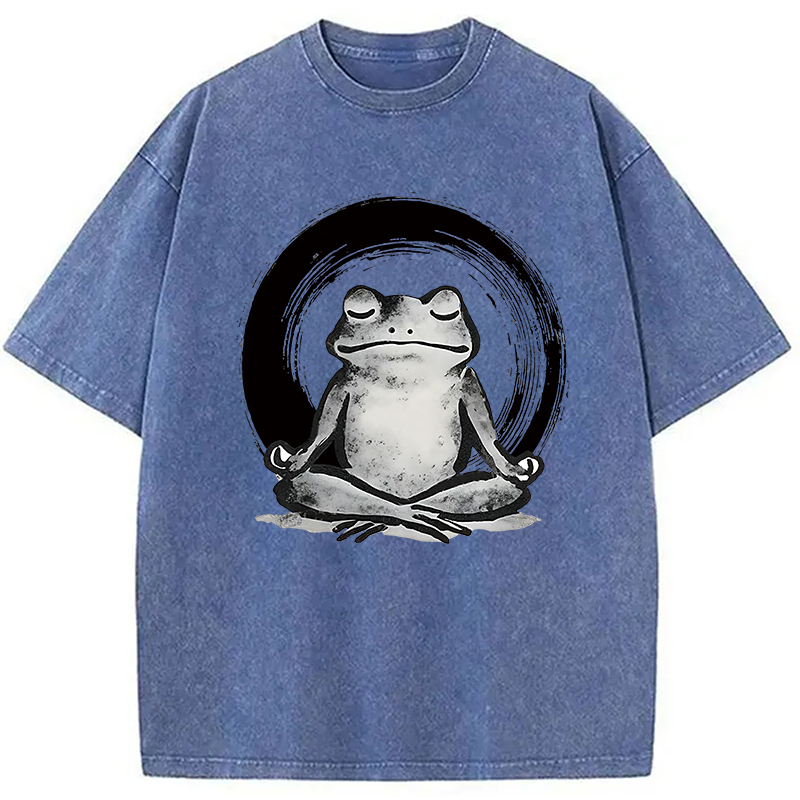 Modecanvas Zen Frog Japan Washed T-Shirt