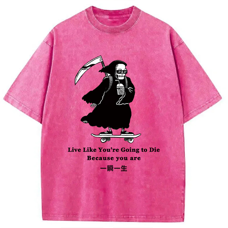Modecanvas Death Skateboard Washed T-Shirt