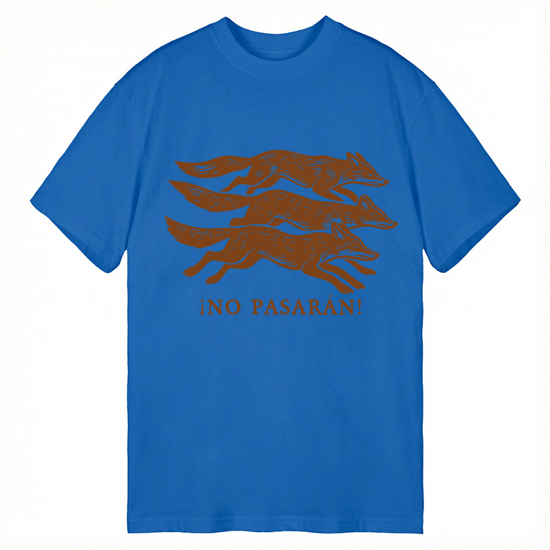 Modecanvas No Pasaran! Anti-Fascist Fox DTG Printing Classic T-Shirt