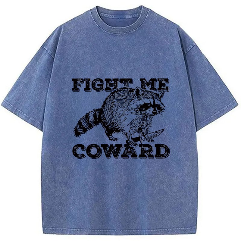 Modecanvas Raccoon With A Knife Washed T-Shirt