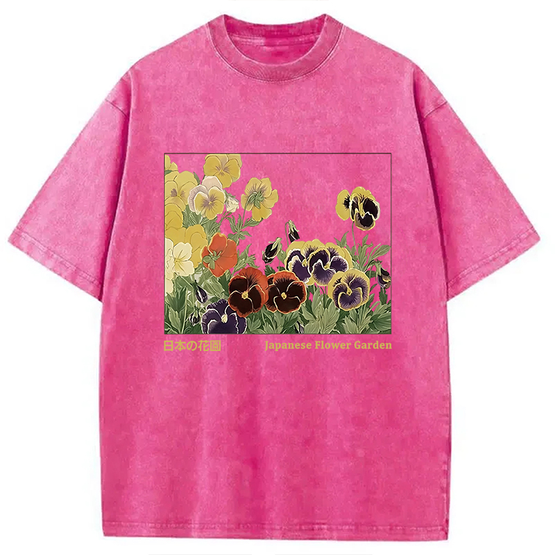Modecanvas Beautiful Garden Washed T-Shirt