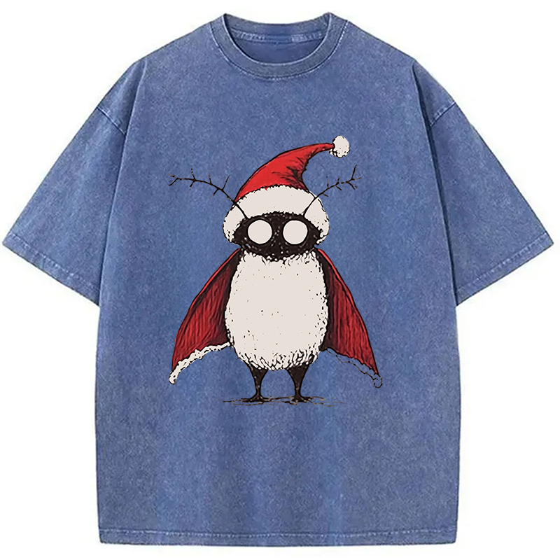 Modecanvas Mothman Christmas Washed T-Shirt