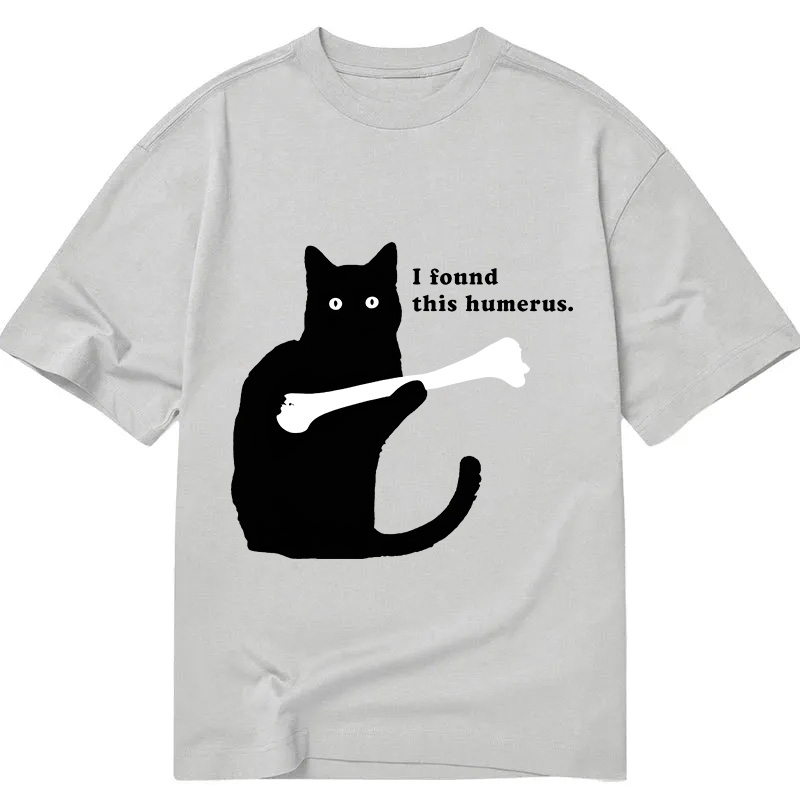 Modecanvas Cat Finds Human Bones DTG Printing Classic T-Shirt-modecanvas