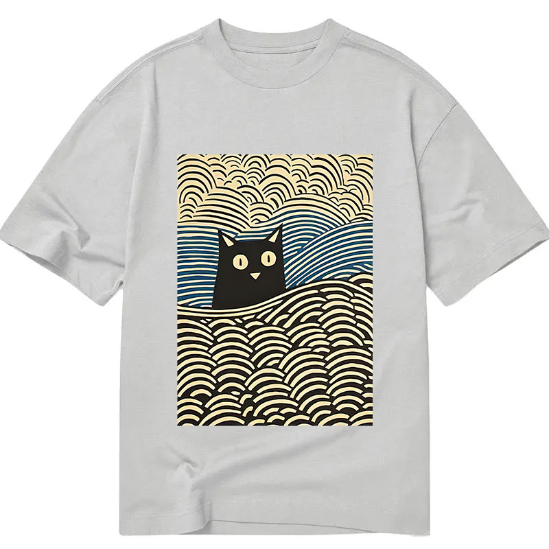 Modecanvas Kawaii Cat Japanese DTG Printing Classic T-Shirt-modecanvas