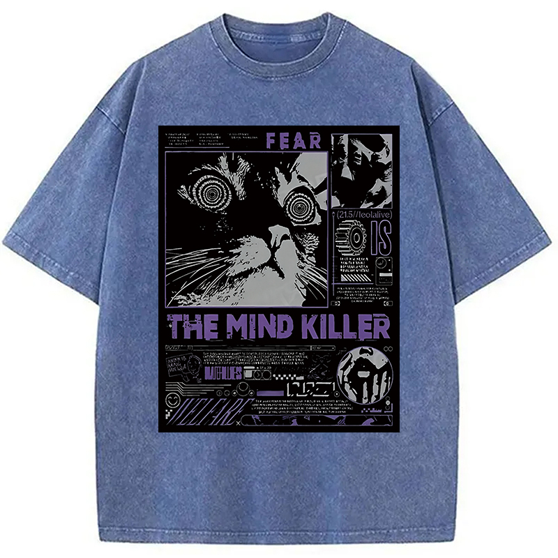 Modecanvas The Mind Killer DTG Printing Washed T-Shirt-modecanvas
