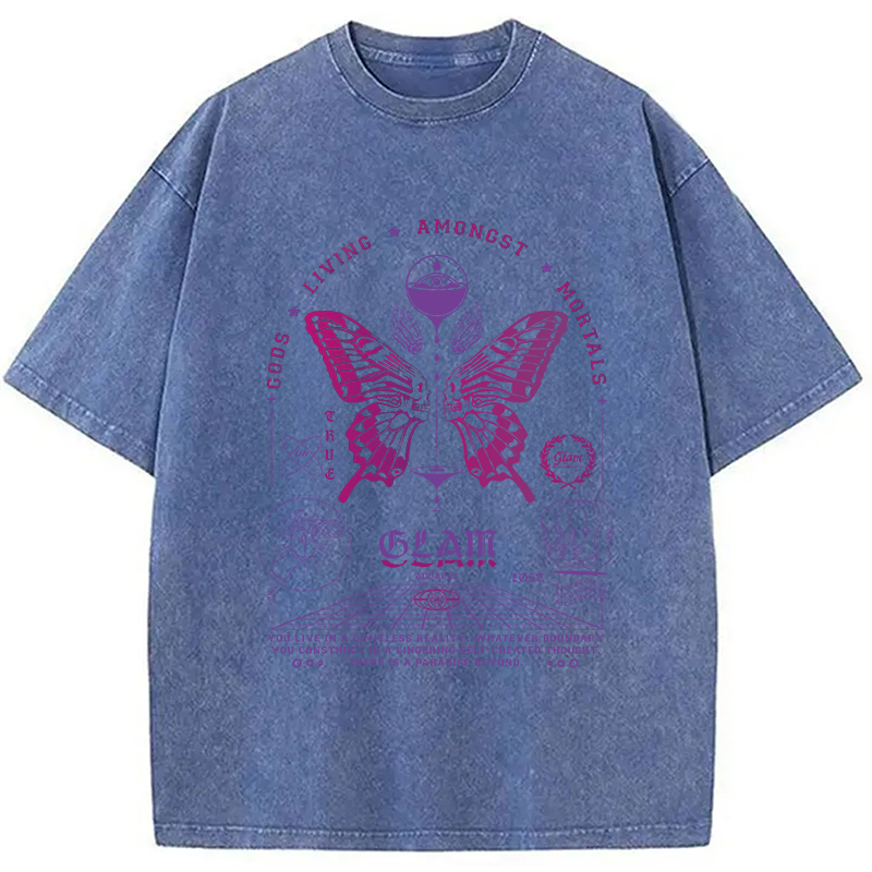 Modecanvas Butterflies Living Among Us Washed T-Shirt