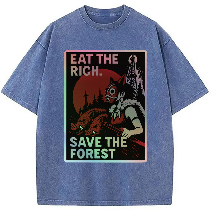 Modecanvas Eat The Rich Washed T-Shirt