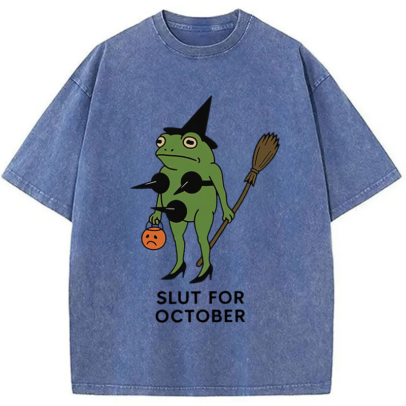 Modecanvas Slut For October Washed T-Shirt