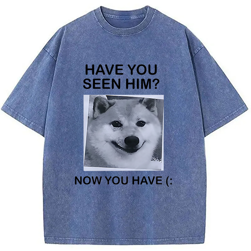 Modecanvas Funny Dog Washed T-Shirt