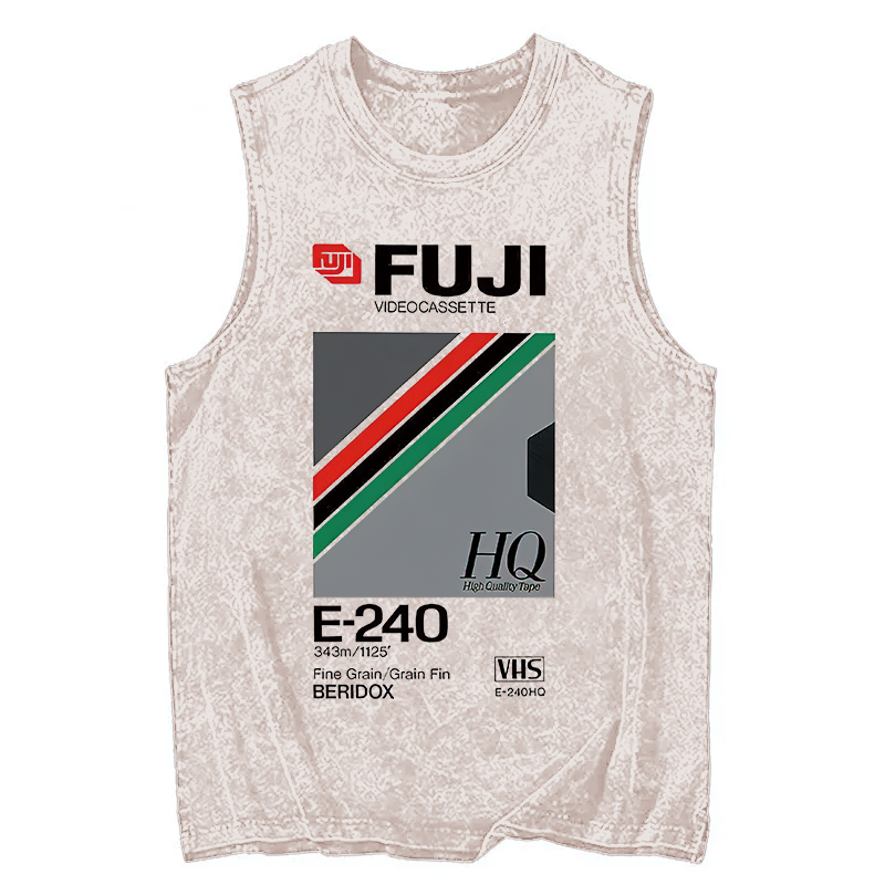 Modecanvas Retro VHS Tape Vaporwave Aesthetic Essential DTG Printing Washed Tank-modecanvas