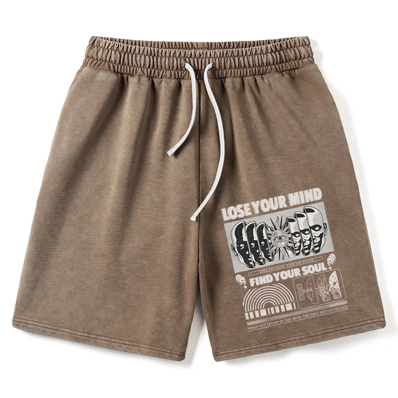 Modecanvas Lose Mind Find Soul Washed Short