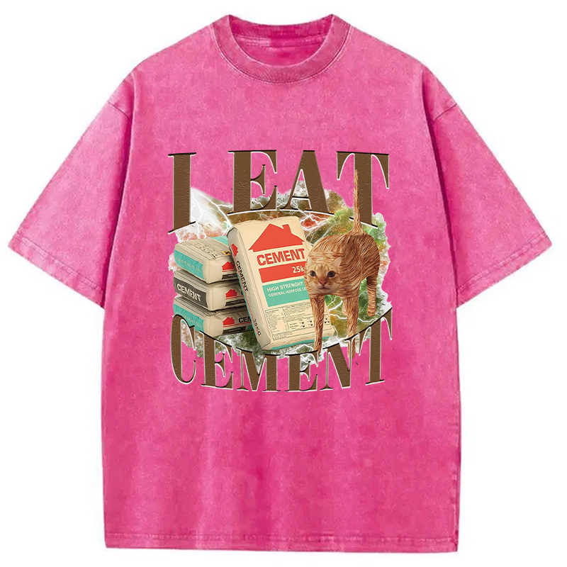 Modecanvas Unhinged I Eat Cement Washed T-Shirt