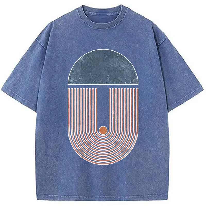 Modecanvas Abstract Art Washed T-Shirt