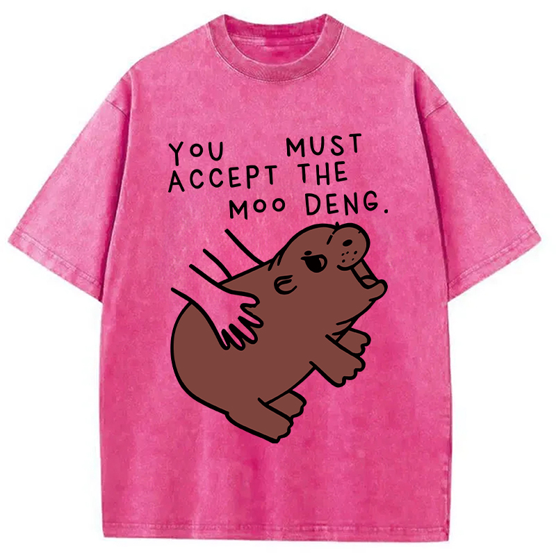 Modecanvas Give You Moo Deng Washed T-Shirt