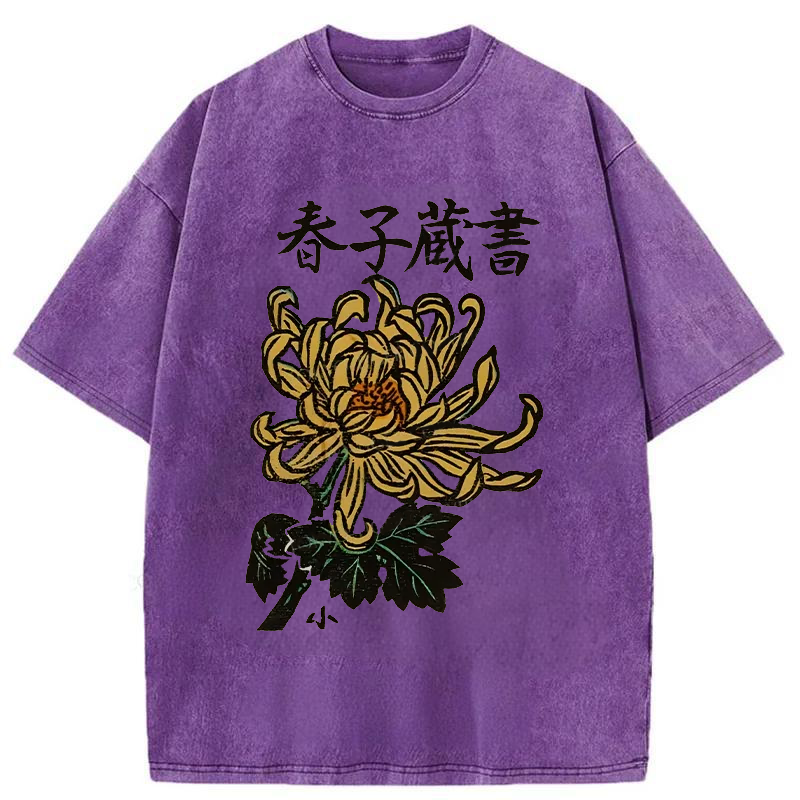 Modecanvas Spring Chrysanthemum Washed T-Shirt
