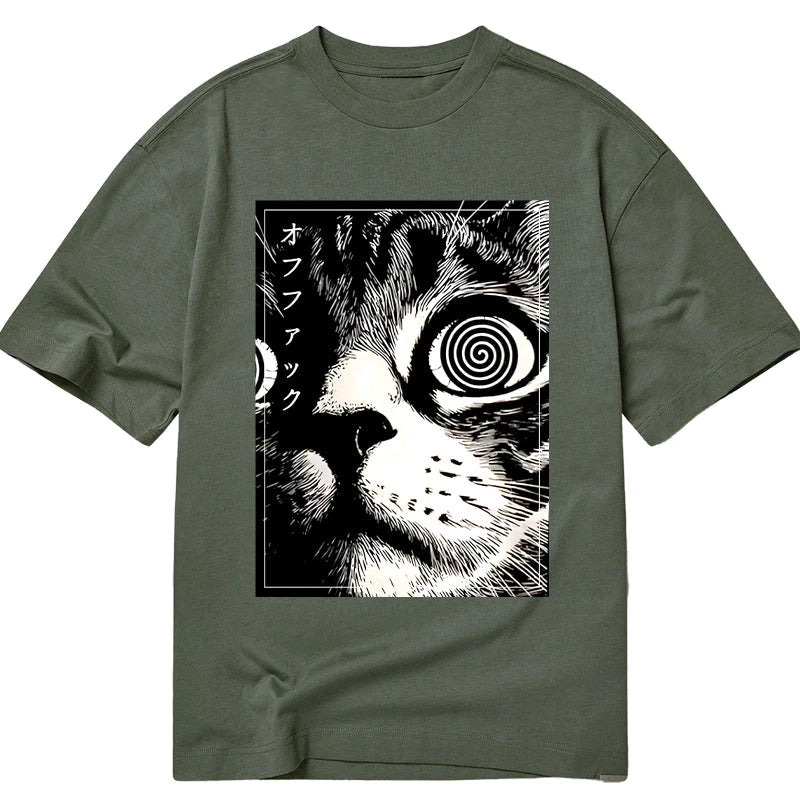 Modecanvas Scary Cat Japan DTG Printing Classic T-Shirt-modecanvas