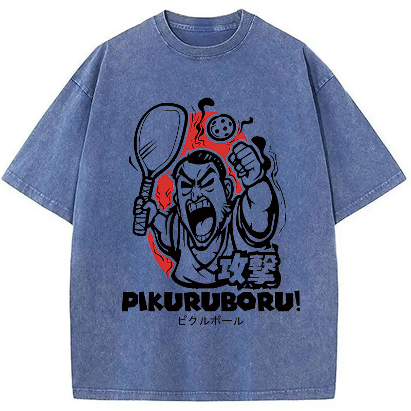 Modecanvas Angry Pikuruboru Pickleball Washed T-Shirt