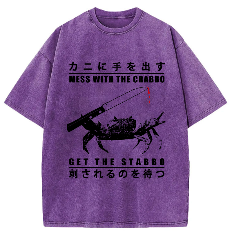 Modecanvas Mess With The Crab Washed T-Shirt