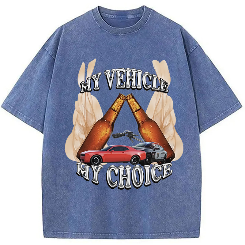 Modecanvas My Vehicle My Choice Washed T-Shirt