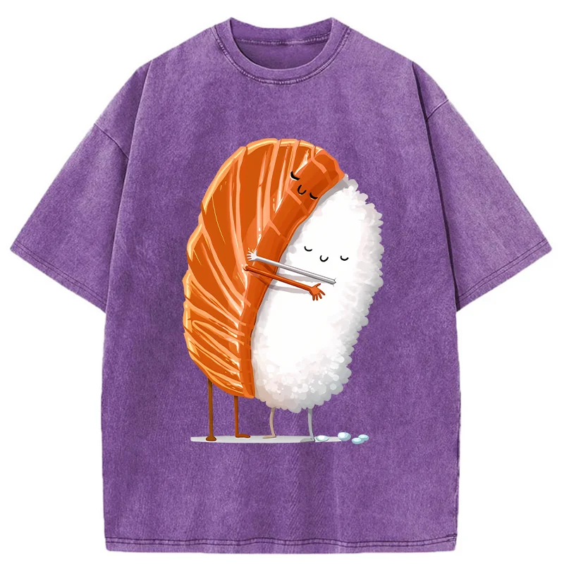 Modecanvas Sushi Hug Japan Washed T-Shirt