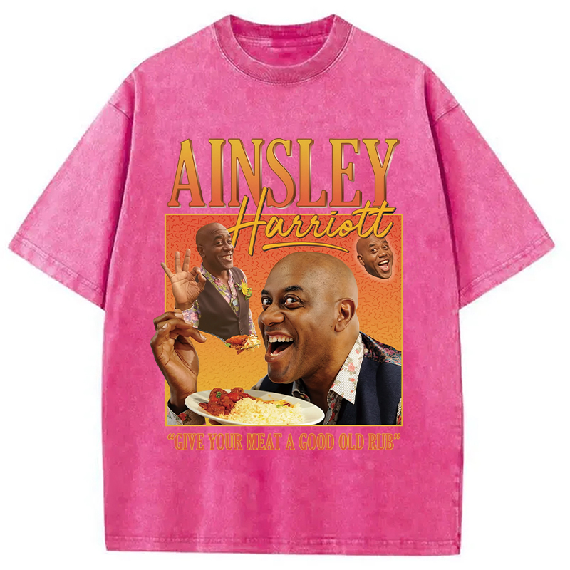 Modecanvas Ainsley Harriott Homage Washed T-Shirt