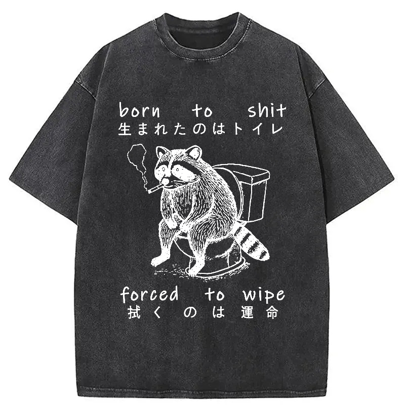 Modecanvas Decadent Raccoon Washed T-Shirt