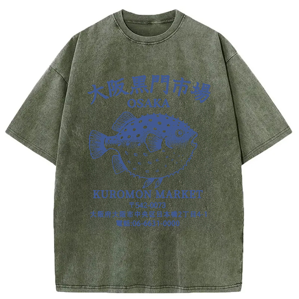 Modecanvas Osaka Fish Market Washed T-Shirt