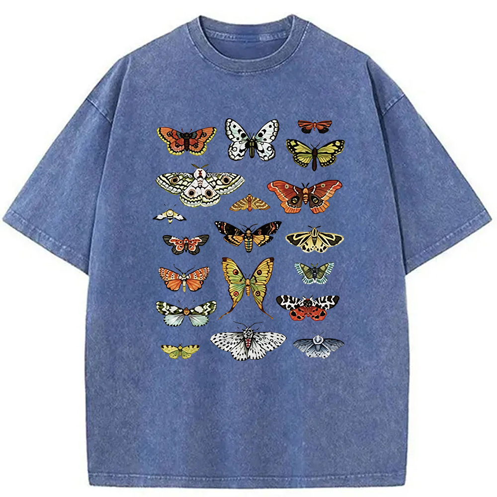Modecanvas Butterfly History Washed T-Shirt