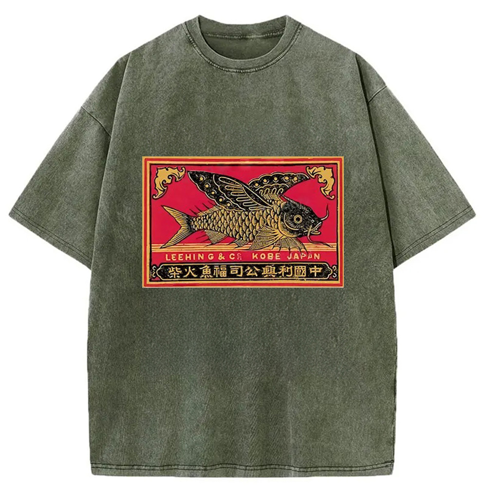 Modecanvas Flying Fish Washed T-Shirt