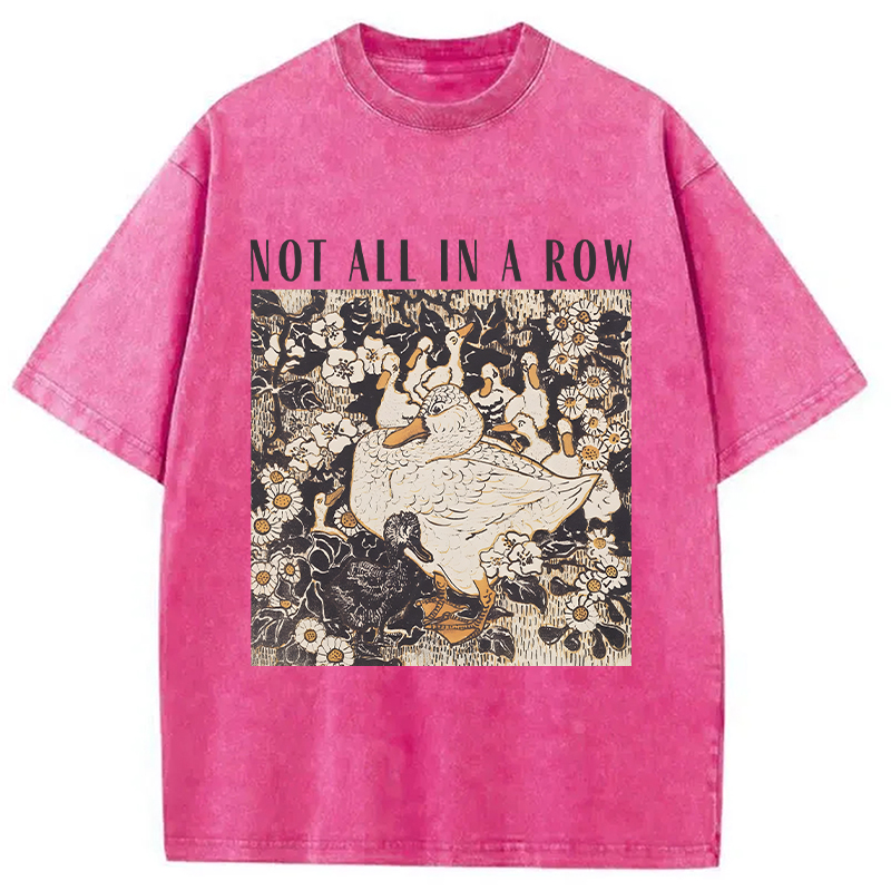 Modecanvas Ducks Not in A Row Washed T-Shirt