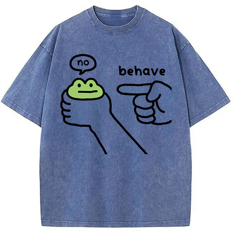 Modecanvas Dishonest Frog Washed T-Shirt