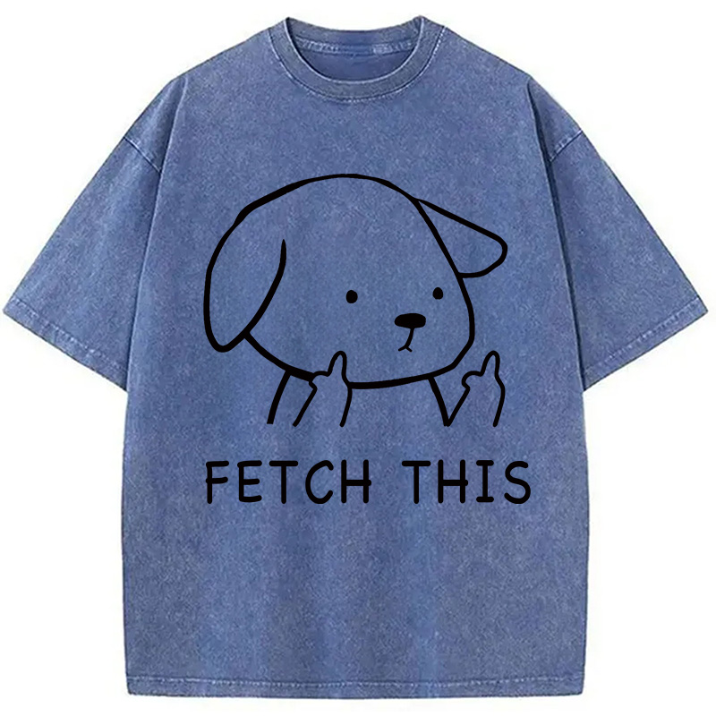 Modecanvas Fetch This Dog Washed T-Shirt