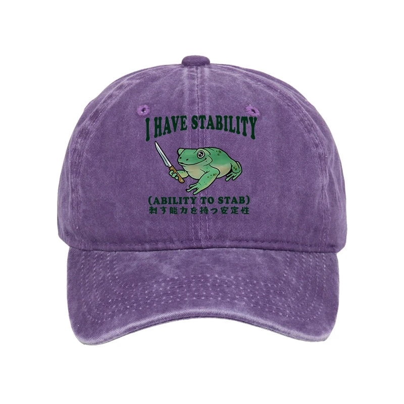 Modecanvas Mentally Stable Assassin Frog Washed Cap-modecanvas