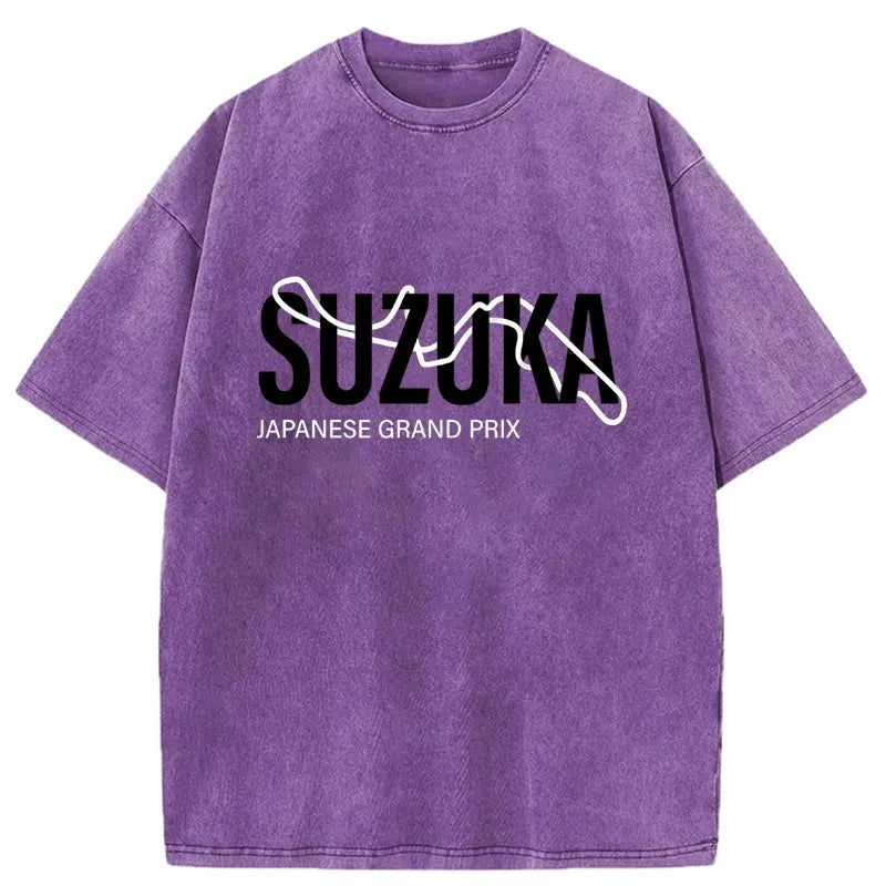 Modecanvas Japanese Suzuka Grand Prix Washed T-Shirt